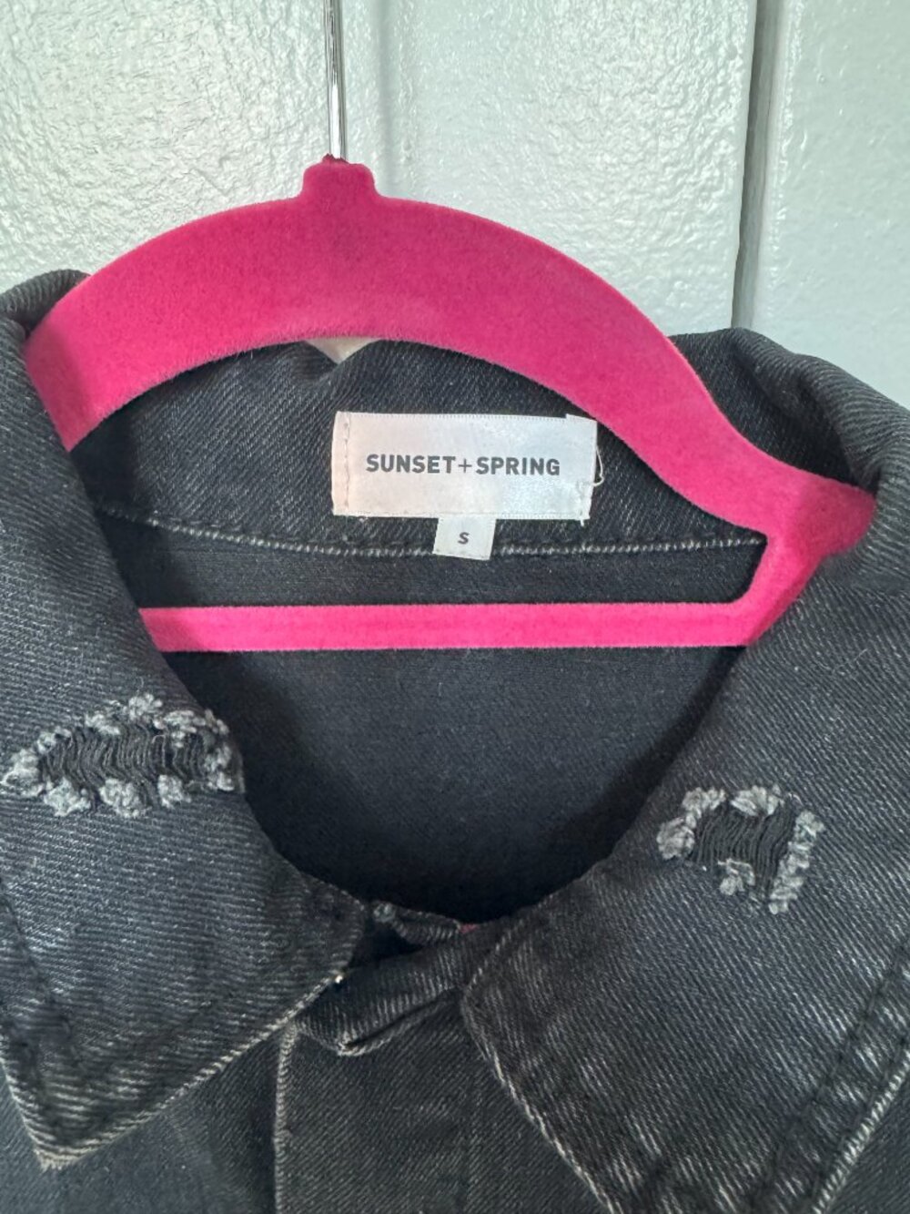 Sunset & Spring Distressed Denim Jacket - Picture 3 of 3